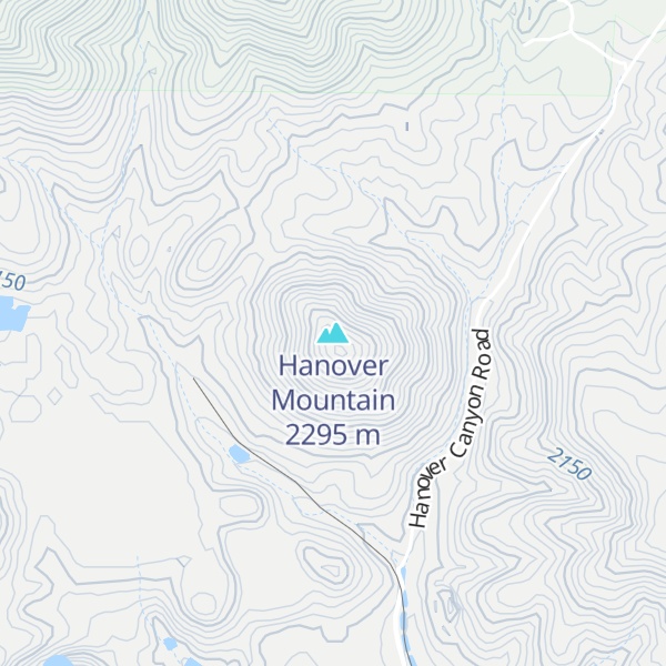 Map of Hanover Mountain