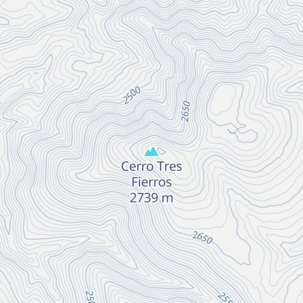 Map of Cerro Tres Fierros