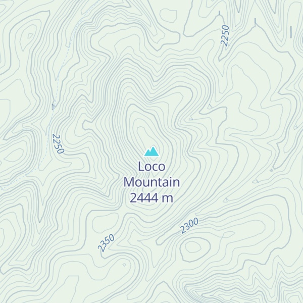 Map of Loco Mountain