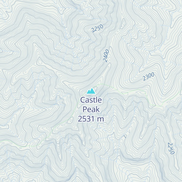 Map of Castle Peak