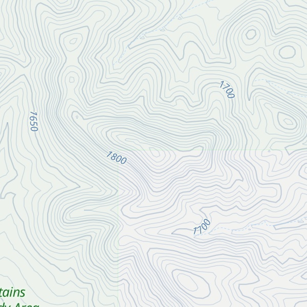 Map of Flying W Mountain