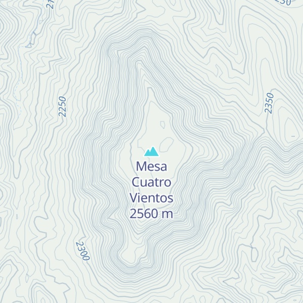 Map of Mesa Cuatro Vientos
