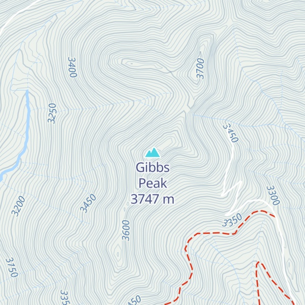 Map of Gibbs Peak