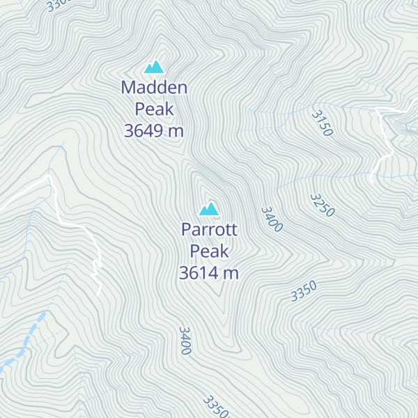 Map of Parrott Peak