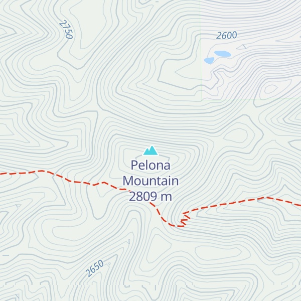 Map of Pelona Mountain