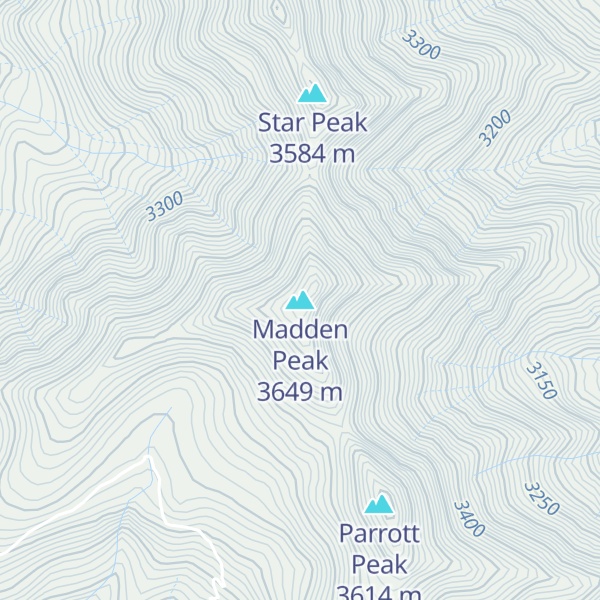 Map of Madden Peak