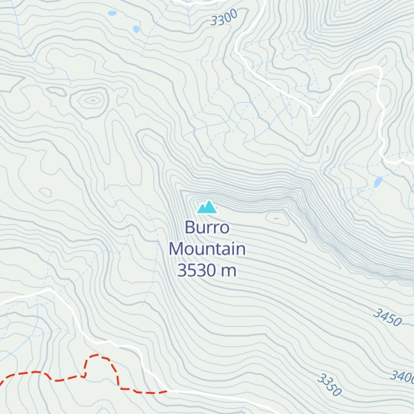 Map of Burro Mountain