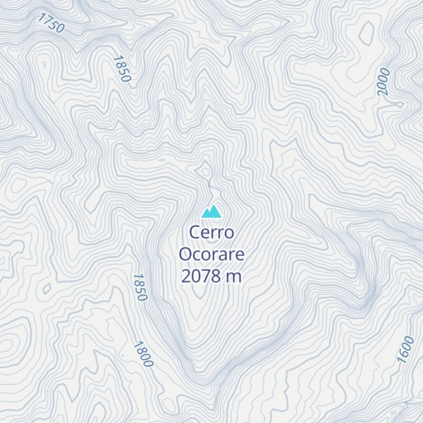Map of Cerro Ocorare