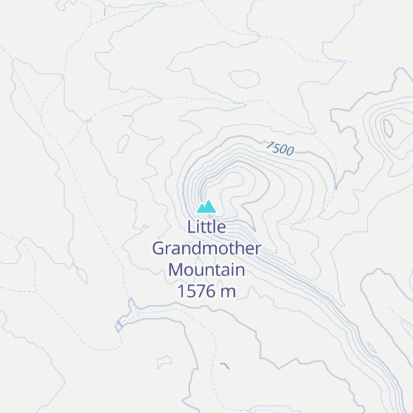Map of Little Grandmother Mountain