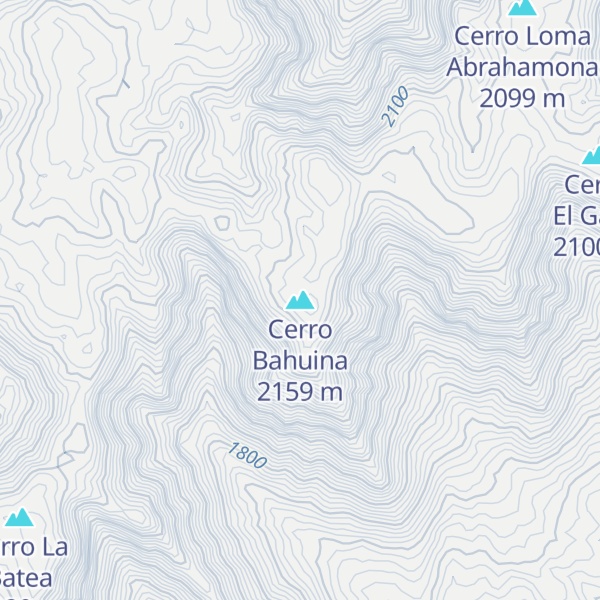Map of Cerro Bahuina