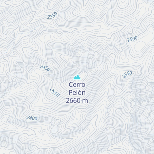 Map of Cerro Pelón