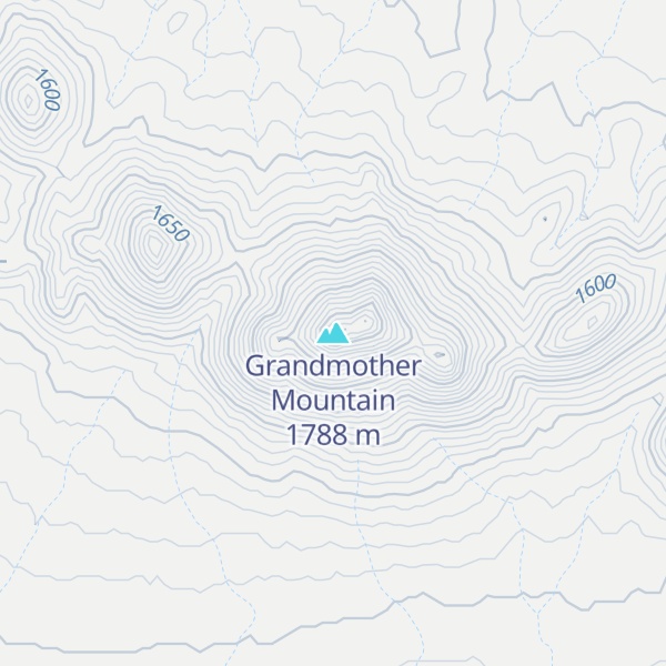 Map of Grandmother Mountain