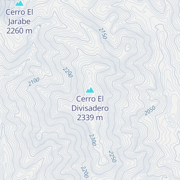 Map of Cerro El Divisadero