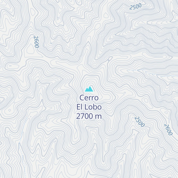 Map of Cerro El Lobo