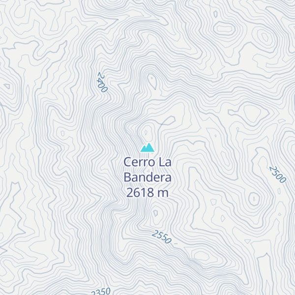 Map of Cerro La Bandera