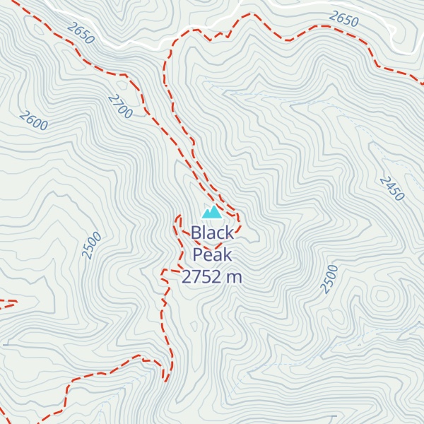 Map of Black Peak