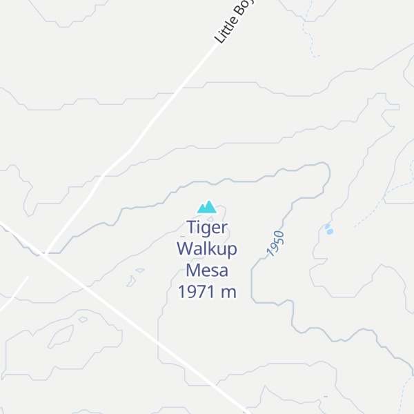 Map of Tiger Walkup Mesa