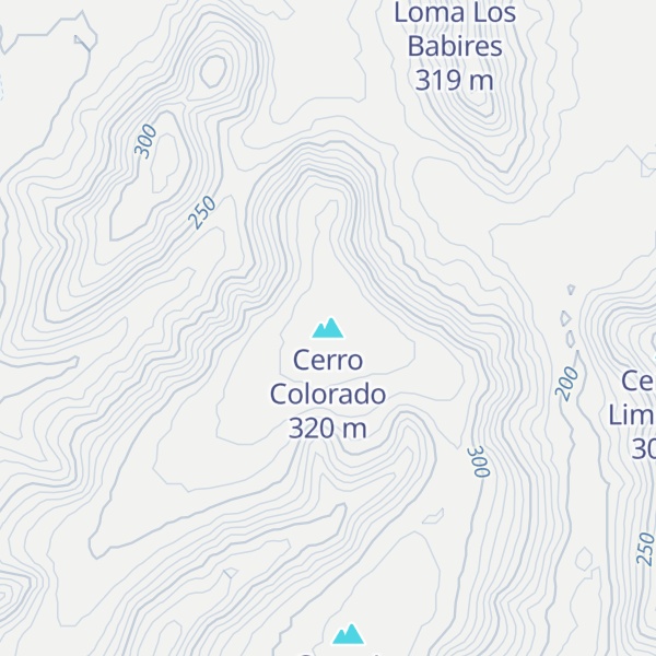 Map of Cerro Colorado