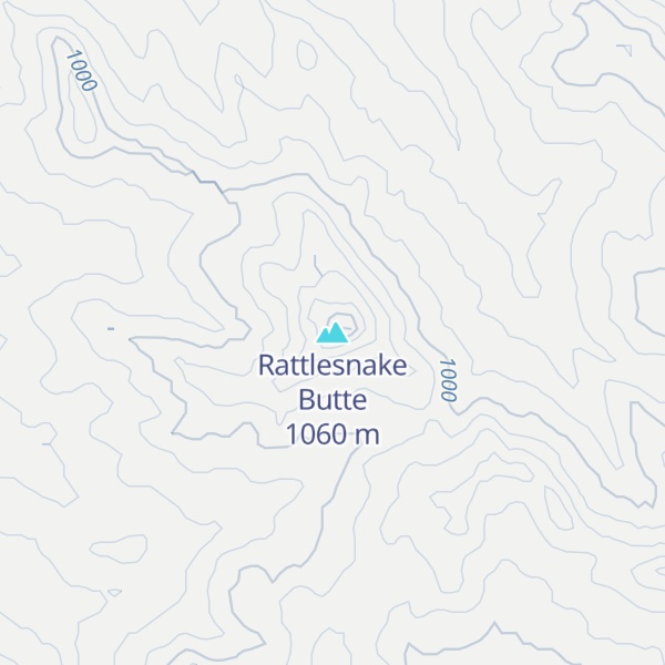 Map of Rattlesnake Butte