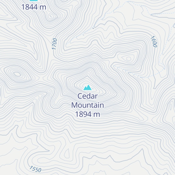 Map of Cedar Mountain