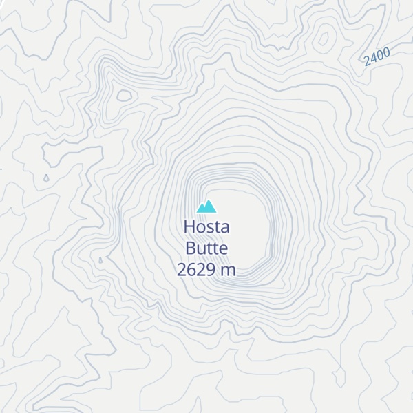 Map of Hosta Butte