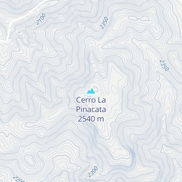 Map of Cerro La Pinacata