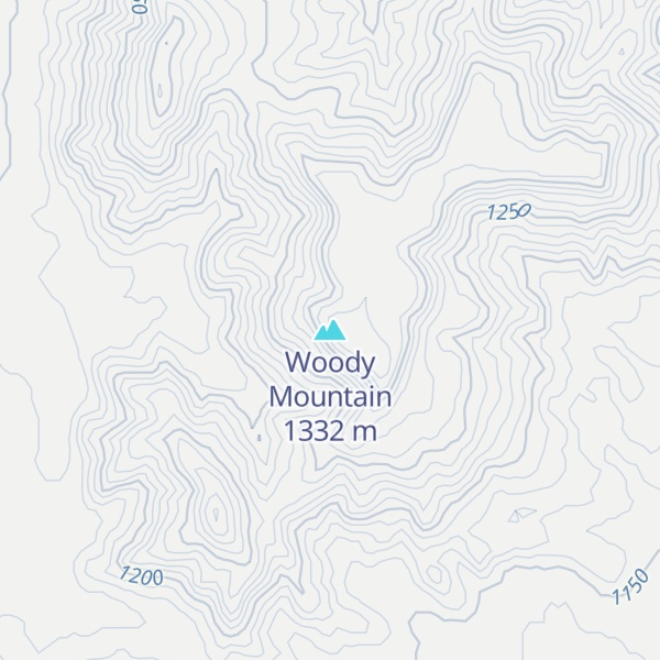 Map of Woody Mountain