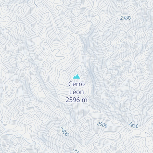 Map of Cerro Leon