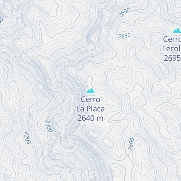 Map of Cerro La Placa