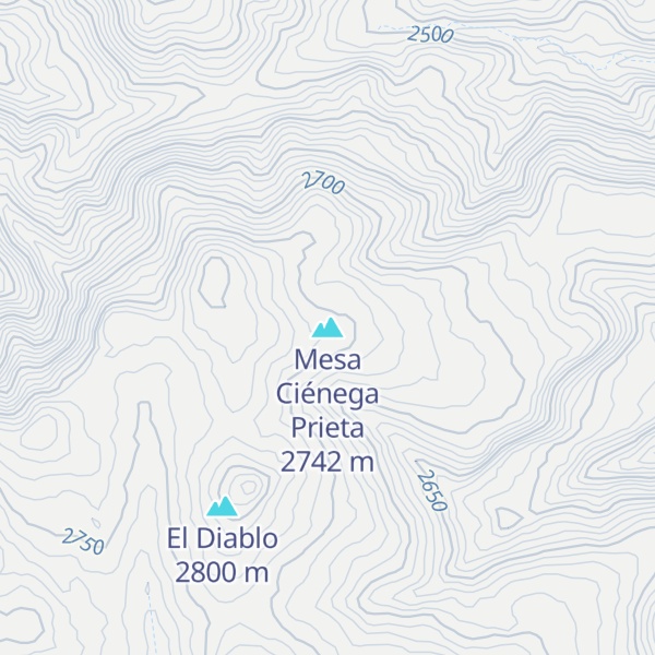 Map of Mesa Ciénega Prieta