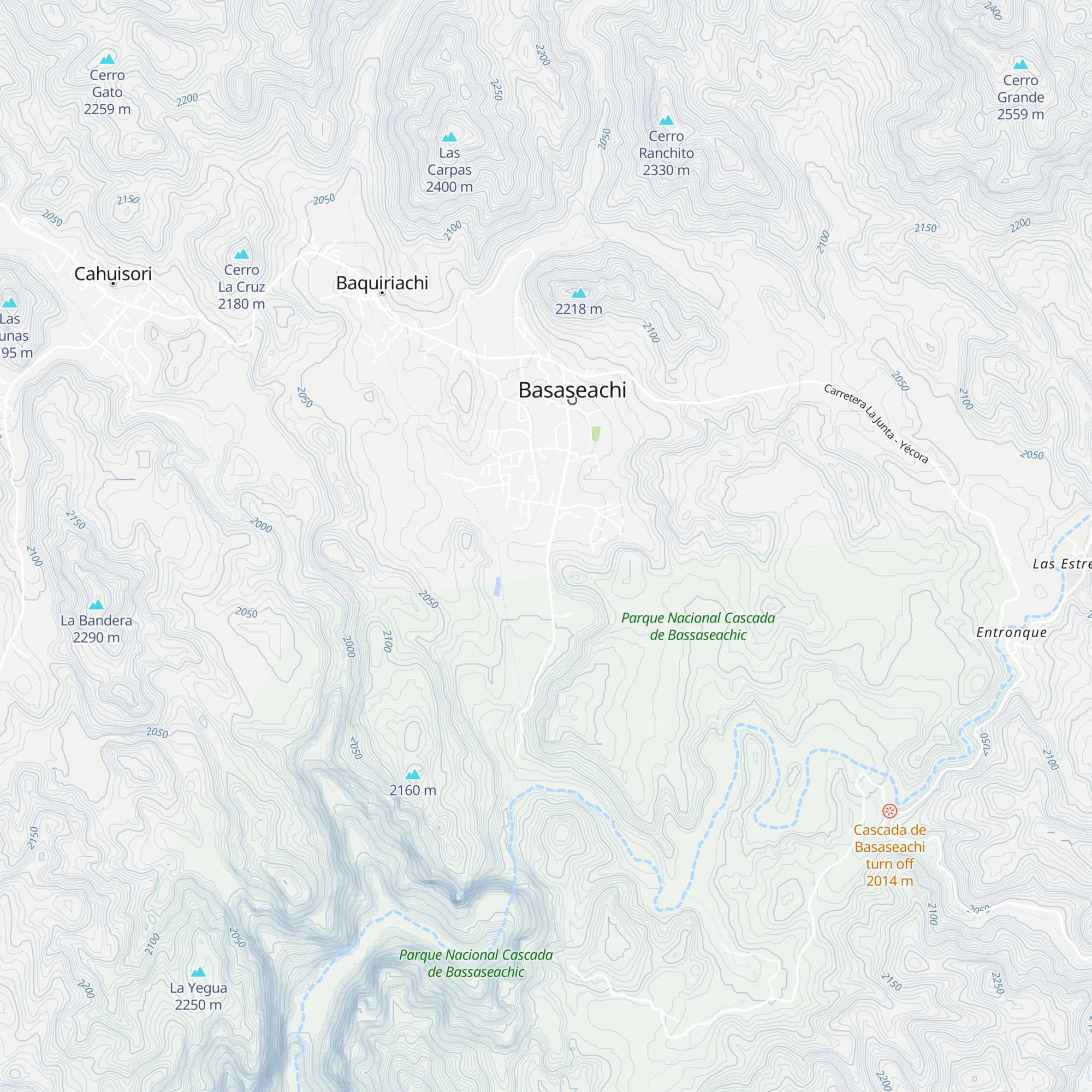 Cabañas El Huerto map
