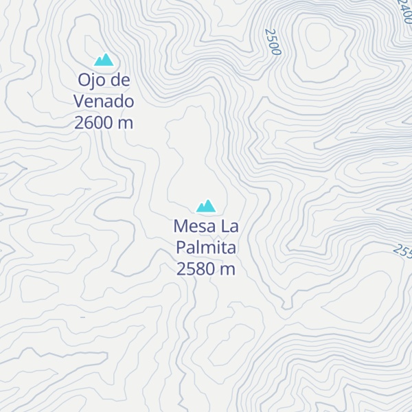 Map of Mesa La Palmita