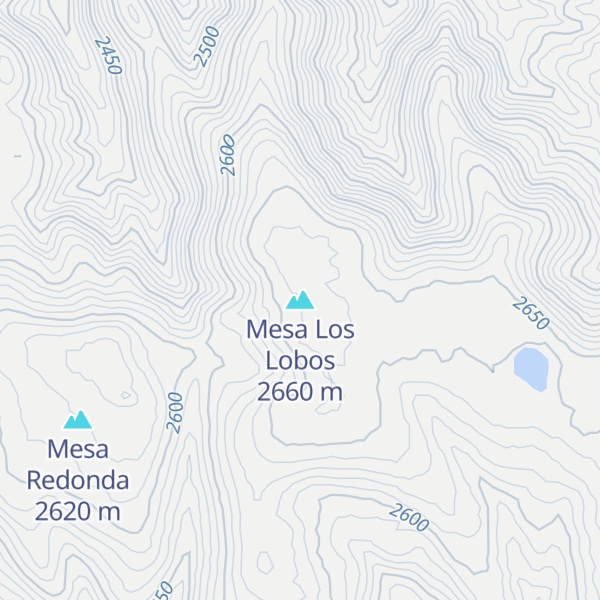 Map of Mesa Los Lobos