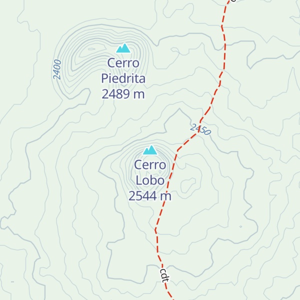 Map of Cerro Lobo