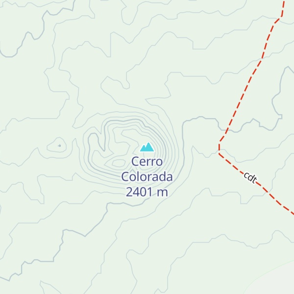 Map of Cerro Colorada