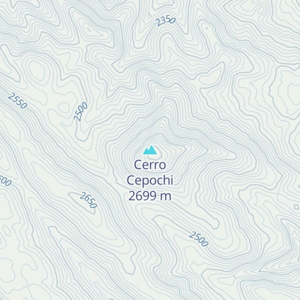 Map of Cerro Cepochi