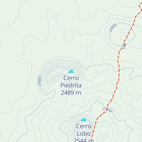 Map of Cerro Piedrita