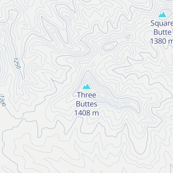 Map of Three Buttes
