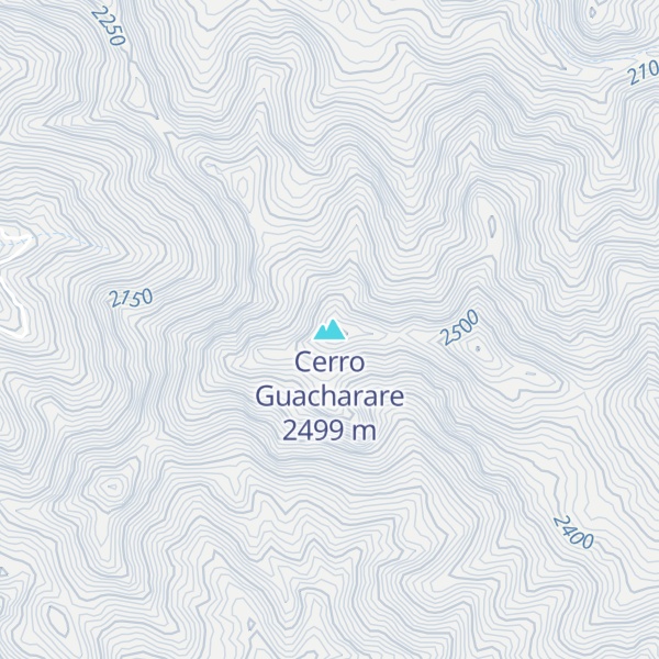 Map of Cerro Guacharare