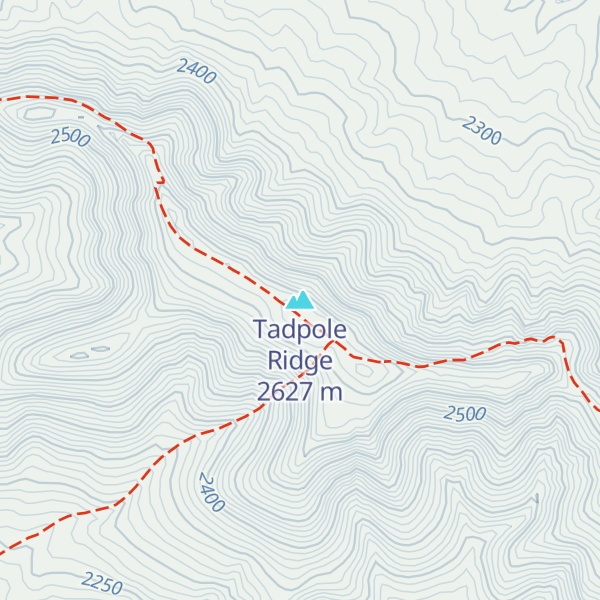 Map of Tadpole Ridge