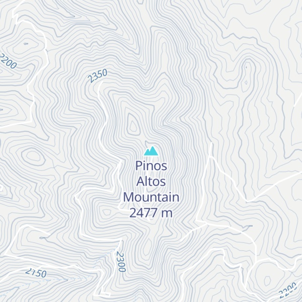 Map of Pinos Altos Mountain