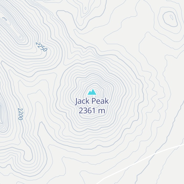 Map of Jack Peak