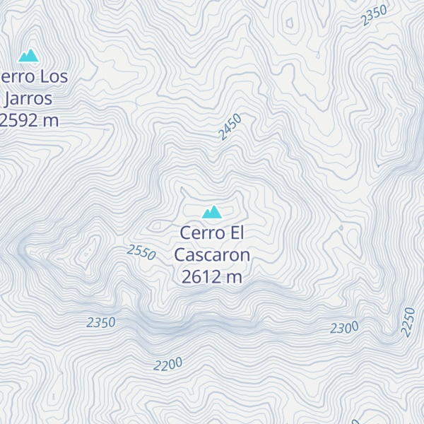 Map of Cerro El Cascaron