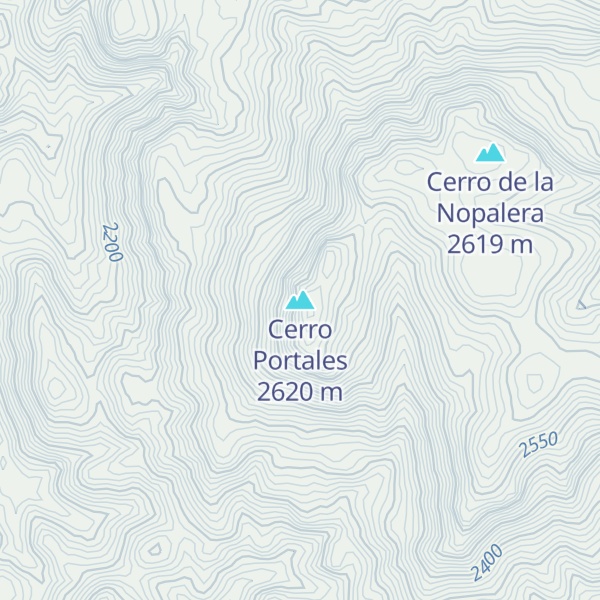 Map of Cerro Portales