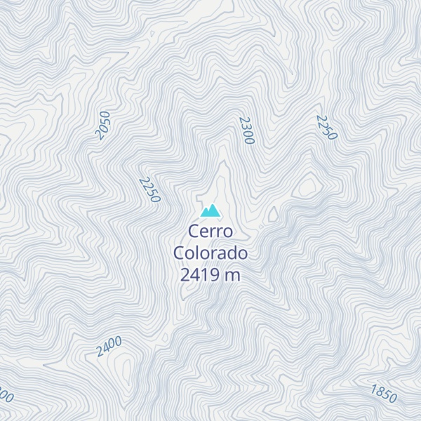 Map of Cerro Colorado