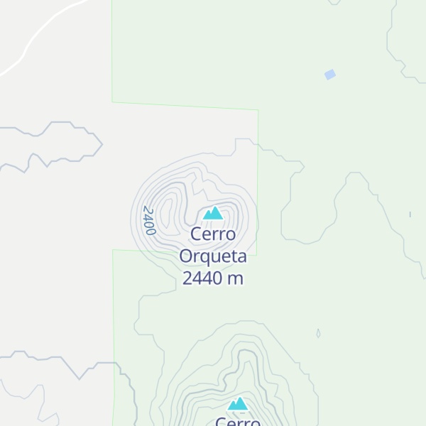 Map of Cerro Orqueta