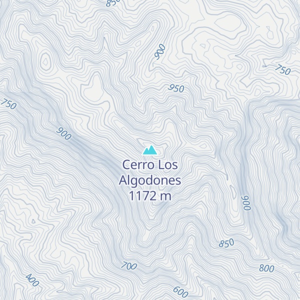 Map of Cerro Los Algodones