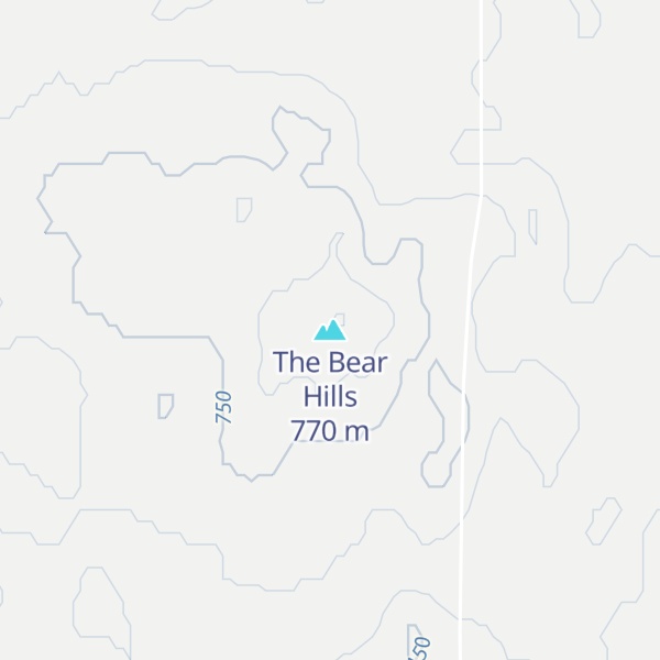 Map of The Bear Hills
