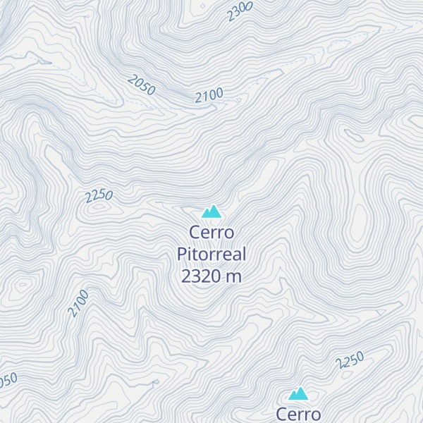 Map of Cerro Pitorreal