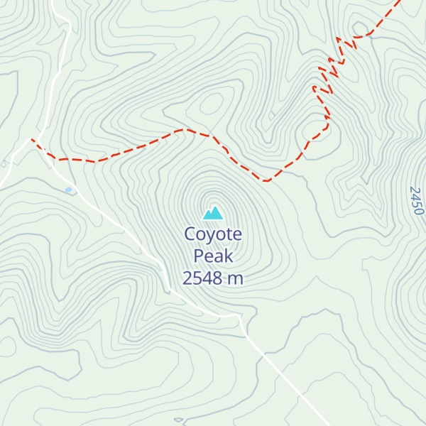 Map of Coyote Peak